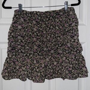 ASTR The Label Floral Ruffle Mini Skirt